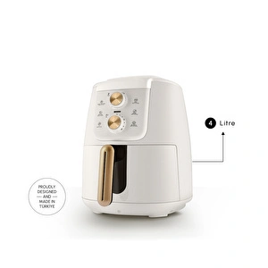 Karaca Air Pro Cook Manuel XL Airfryer Krem Gold 4 Kişilik görseli 3