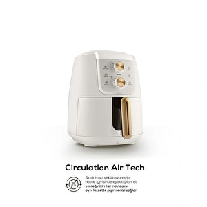 Karaca Air Pro Cook Manuel XL Airfryer Krem Gold 4 Kişilik görseli 4