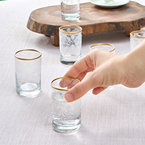 Karaca Derin 6 lı Kahve Yanı Bardağı Gold görseli 3