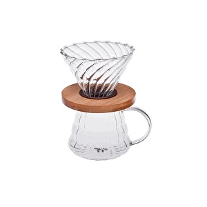 Karaca Cliff Borosilikat Cam Kahve Demleme Ekipmanı 400 ml görseli 6