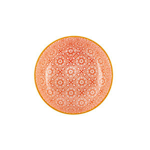Karaca Floral Turuncu Round Çerezlik 10 cm görseli 3