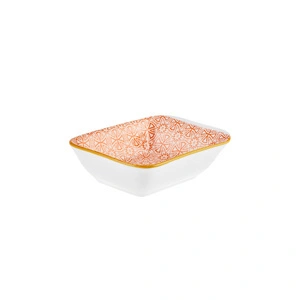 Karaca Floral Turuncu Rectangle Çerezlik/Sosluk 10 cm görseli 2