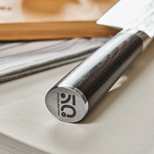 Karaca 50. Yıl İmza Koleksiyonu x Damascus Santoku Bıçağı görseli 2