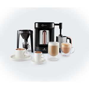 Karaca Hatır Barista Steel Latte ve Türk Kahve Makinesi Rosegold görseli 1