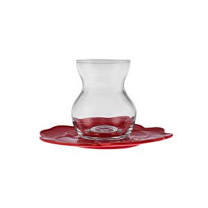 Karaca Flower 6 Kişilik Cam Çay Seti 160 ml görseli 4