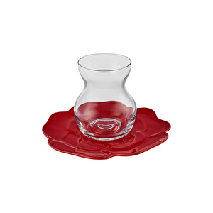 Karaca Flower 6 Kişilik Cam Çay Seti 160 ml görseli 5