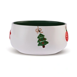 Karaca New Year Yılbaşı 24 Rölyefli Çerezlik 11 cm 400 ml Yeşil görseli 5