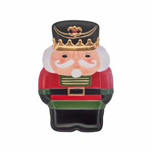 Karaca New Year Yılbaşı 24 Rölyefli Kurşun Asker Sunum Tabağı 23 cm görseli 3