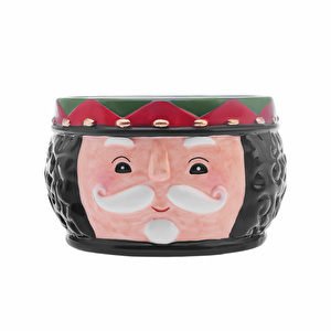 Karaca New Year Yılbaşı 24 Rölyefli Kurşun Asker Kase Siyah 19 cm görseli 2