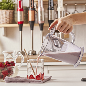 Karaca Mastermaid Prosteel Uzun Blender Ayaklı 6 Bıçaklı Blender Seti Rosegold Inox görseli 6