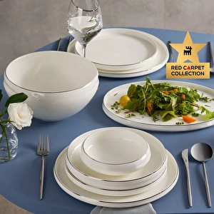 Karaca Red Carpet Collection Stream Bone Sunset 59 Parça 12 Kişilik Yemek Takımı Platin görseli 1