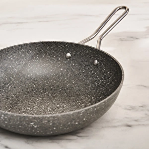 Karaca Biogranit Salvador Wok Tava 28 Cm Gri görseli 3
