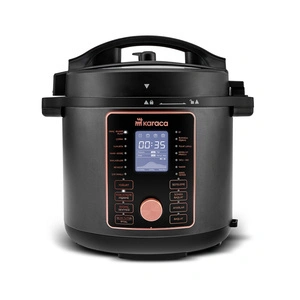 Karaca Cooker 2 in 1 Çok Amaçlı Basınçlı Pişirici Akıllı Elektrikli Düdüklü Tencere ve Airfryer Matte Black 6L görseli 10