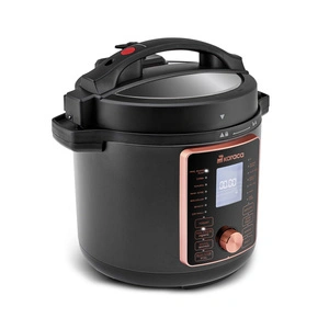 Karaca Cooker 2 in 1 Çok Amaçlı Basınçlı Pişirici Akıllı Elektrikli Düdüklü Tencere ve Airfryer Matte Black 6L görseli 11