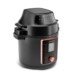 Karaca Cooker 2 in 1 Çok Amaçlı Basınçlı Pişirici Akıllı Elektrikli Düdüklü Tencere ve Airfryer Matte Black 6L görseli 16