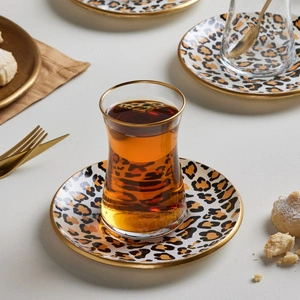 Karaca Leopar 12 Parça Cam Çay Seti görseli 4