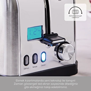 Karaca Inox Led Zaman Göstergeli Ekmek Kızartma Makinesi görseli 5