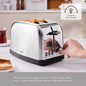 Karaca Inox Led Zaman Göstergeli Ekmek Kızartma Makinesi görseli 3