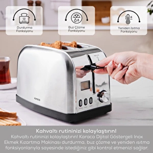Karaca Inox Led Zaman Göstergeli Ekmek Kızartma Makinesi görseli 2