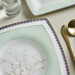 Karaca Fine Pearl Banyan 58 Parça 12 Kişilik Yemek Takımı Gold görseli 6