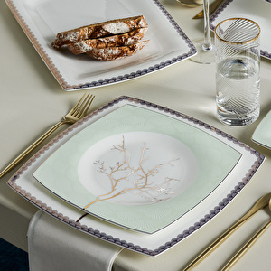 Karaca Fine Pearl Banyan 58 Parça 12 Kişilik Yemek Takımı Gold görseli 9