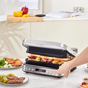 Karaca Presto 3 in1 Digital Inox 2009 Izgara, Waffle Ve Tost Makinesi görseli 2