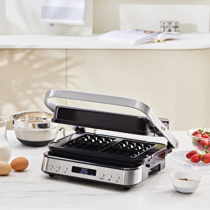 Karaca Presto 3 in1 Digital Inox 2009 Izgara, Waffle Ve Tost Makinesi görseli 5