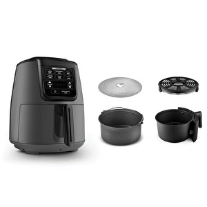 Karaca Air Pro Cook 3 in 1 XL Ev Yemeği, Közleme, Airfryer Space Gray 4L görseli 2