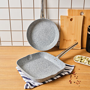 Karaca Biogranit Nare Tava Grill Set Mavi görseli 1