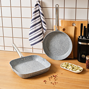Karaca Biogranit Nare Tava Grill Set Mavi görseli 2