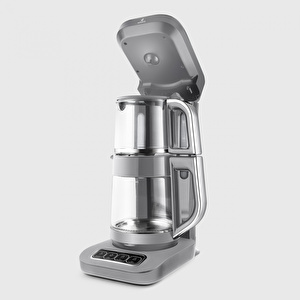 Karaca Robotea Pro 4 in 1 Konuşan Cam Çay Makinesi Cool Gray görseli 5