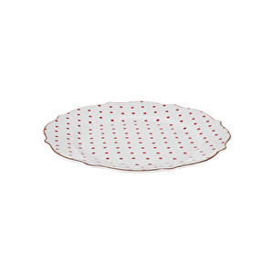 Karaca New Romantic Puantiyeli Pasta Tabağı 21 cm Kırmızı  görseli 3
