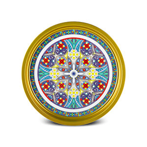 Karaca Napoli Metal Yuvarlak Tepsi 35 Cm görseli 1