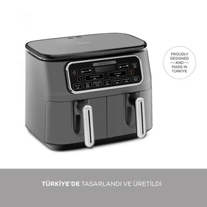 Karaca Air Pro Cook Duo Köz XXXL Airfryer Space Gray 8L görseli 11