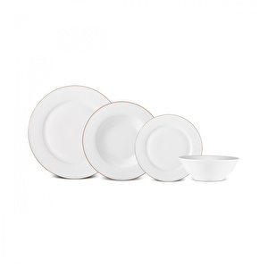 Karaca Elegance Bone Edera 24 Parça 6 Kişilik Yemek Takımı