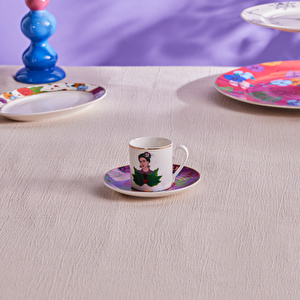 Karaca Frida Kahve Fincanı Ve Tabağı Mor 90 Ml görseli 3