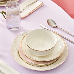Karaca Elegance Bone Moonlight 24 Parça 6 Kişilik Yemek Takımı görseli 7