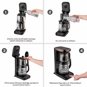 Karaca Çaysever Robotea Pro Quartz 4 in 1 Cam Çay Makinesi Swiss görseli 6