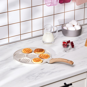 Karaca Mutfaksever Biogranit Waffle Pankek Tava 26 Cm Krem görseli 4