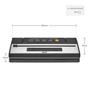 Karaca Seal and Fresh Inox Gıda Vakum ve Mühürleme Makinesi 5 Adet Poşet ve 1 Adet Rulo Hediyeli görseli 14
