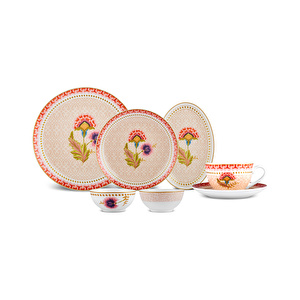 Karaca Forever Bone Spello 26 Parça 6 Kişilik Kahvaltı Takımı Pink görseli 19