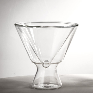 Jumbo Glory 2'Li Double Wall Çift Cidarlı V Bardak ve Tatlı Sunum Kasesi 150 Ml görseli 2