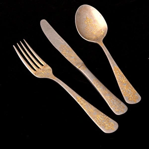 Jumbo Antique Antika Gold 12 Kişilik 84 Parça Çatal Kaşık Bıçak Takımı görseli 23