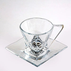 RCR Fusion Yüksek Kalite Cam 2'li Cappuccino Fincanı 190 ml