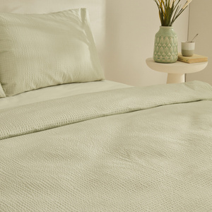 Karaca Home Fiora Soft Touch %100 Pamuk Çift Kişilik Nevresim Takımı Yeşil görseli 3