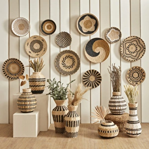 Karaca Home Jina Hasır Vazo 10x31x25 cm görseli 3