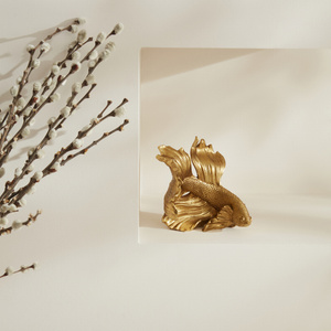 Karaca Home Rumble Fish Biblo Gold 15x15 cm görseli 1