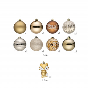 Karaca Home New Year Yılbaşı Foxy 9 Parça Ağaç Süsü Seti görseli 5