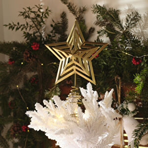 Karaca Home New Year Yılbaşı Golden Star Ağaç Başlığı