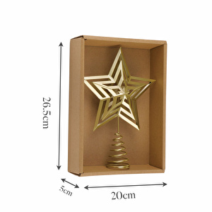 Karaca Home New Year Yılbaşı Golden Star Ağaç Başlığı görseli 5